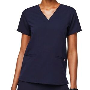 Figs Scrubs *SET* Casma Top and Cade Cargo Pants Medium TALL Navy